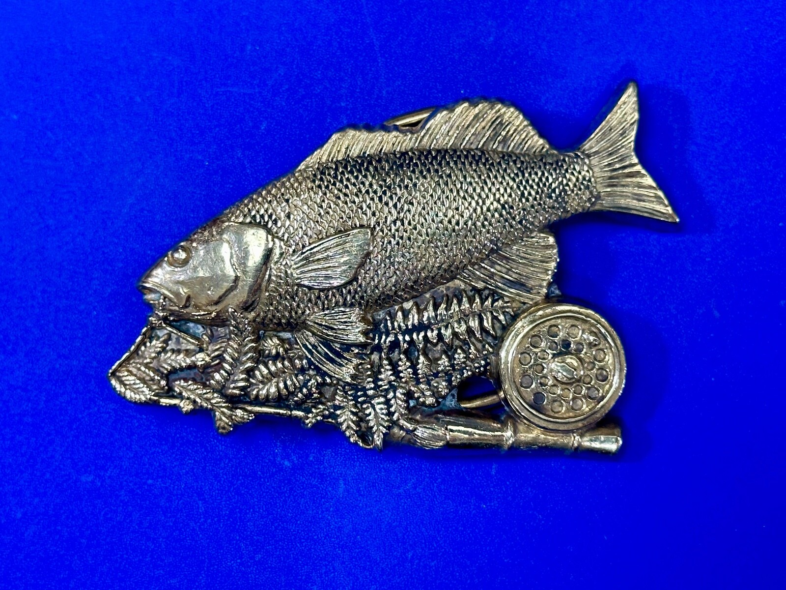 Trout Fishing Cutout Sports Fish Vintage Baron Buckles Solid Brass