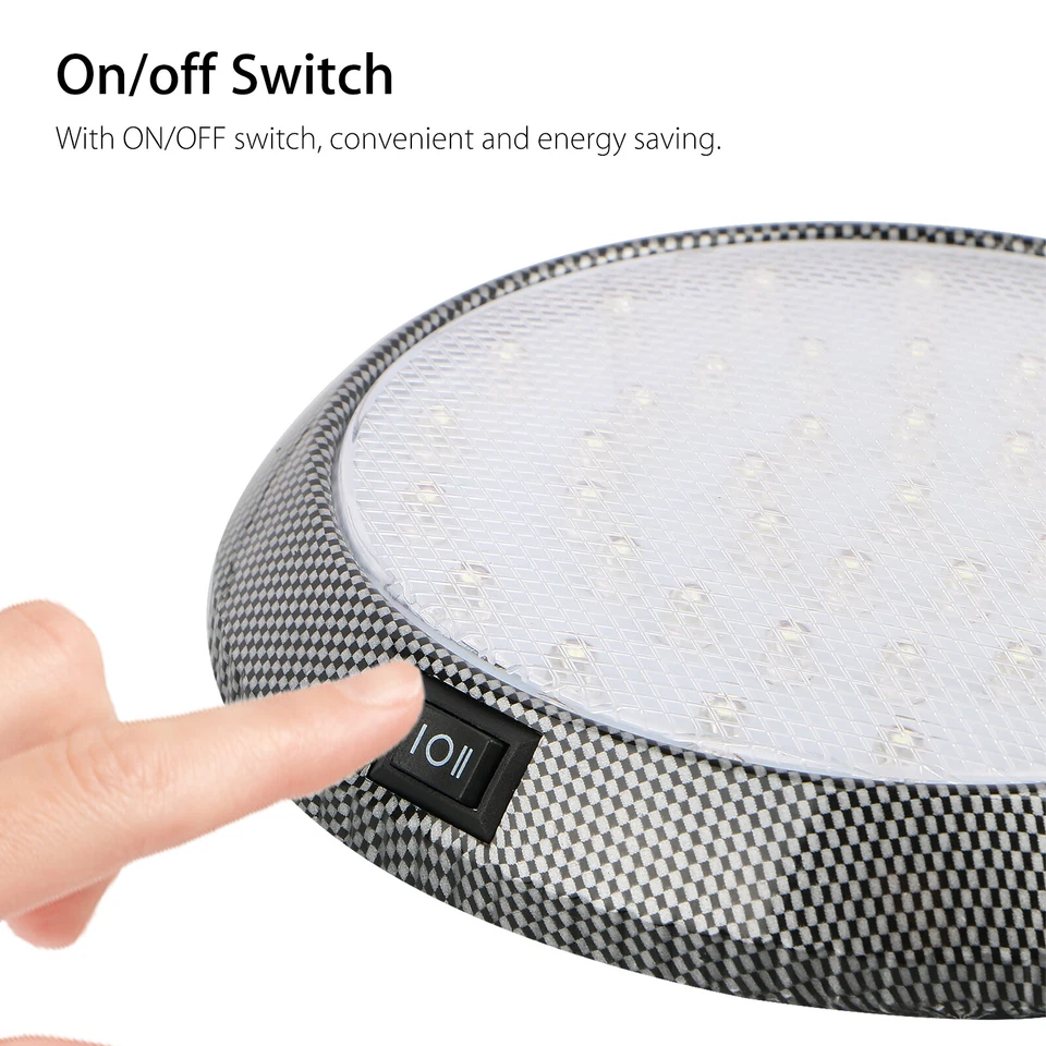 Universal 46-LED Car Vehicle Interior Indoor Roof Ceiling Dome Light White Lamp Foto 3 de 4