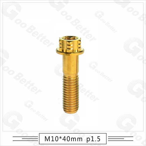 M10 Titan Flanschkopf T50 Torx Schraube Doppelantrieb Gold 1,25/1,5 mm Gewinde - Bild 12 von 30