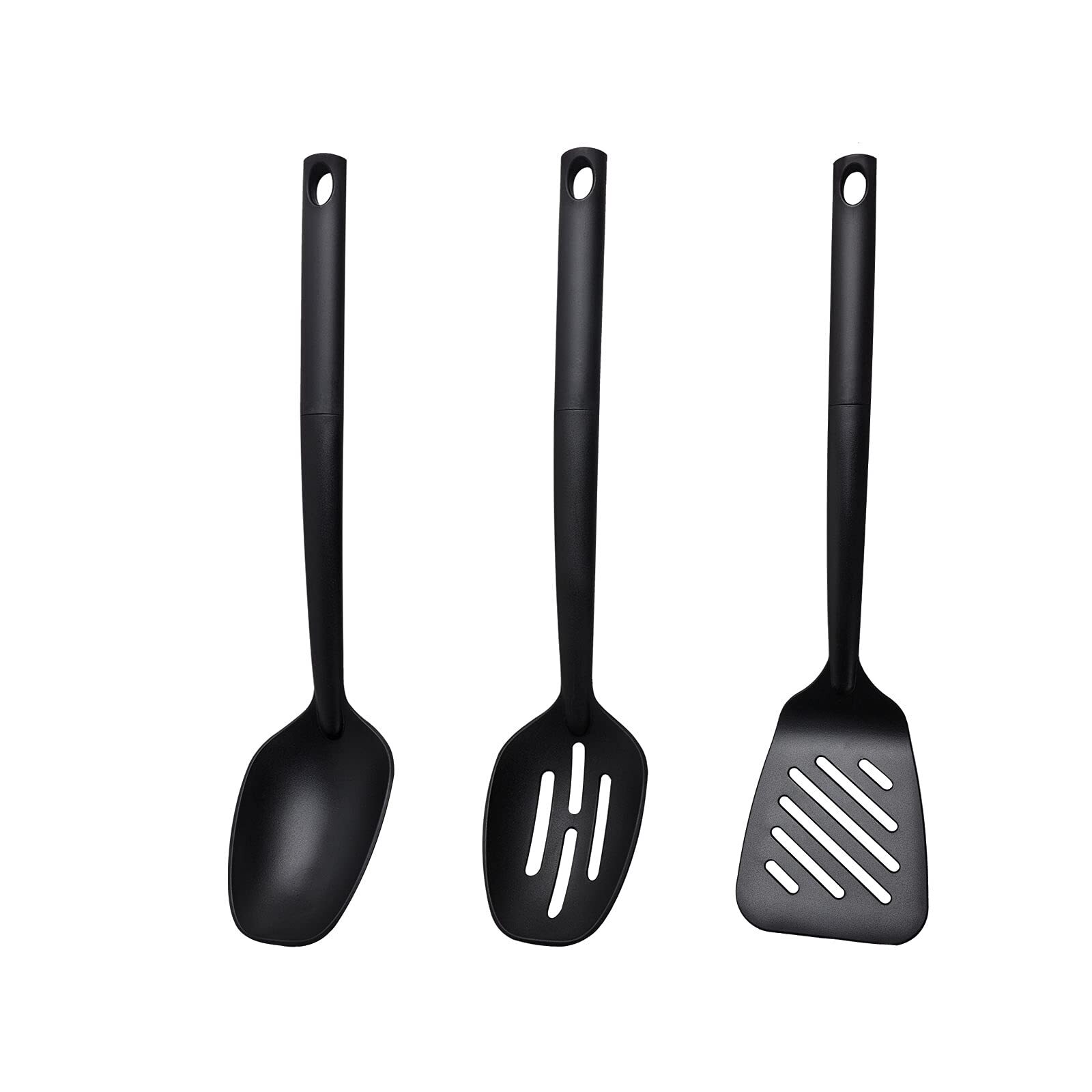 BYVOV 3pc Anti-Scratch Nylon Kitchen Utensils Set - Slotted Spatula, Cooking ...