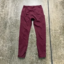 Layer 8 Activewear Leggings Womens Small Burgundy Stretch Quick Dry High Waisted