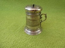 Antike verzierte Spardose Sparbüchse versilbert  19 Jahrhundert