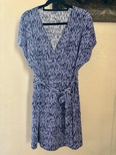Nine West Wrap Dress in purple all over print 2x