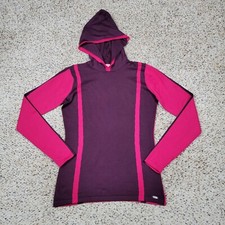 Columbia Hoodie Womens Large Pink Performance Pullover Lightweight Sweatshirt