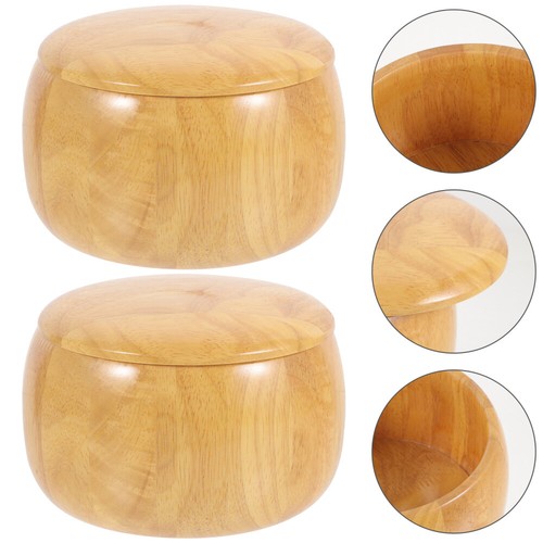 2pcs Go Chess Pieces Storage Bowl Wood Chess Stones Holder Chess Storage Can