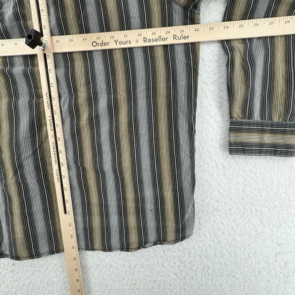 Camisa De Colección Lost Enterprises Para Hombres Aguja Única Manga Larga Rayas Western Plaid Foto 3 de 4