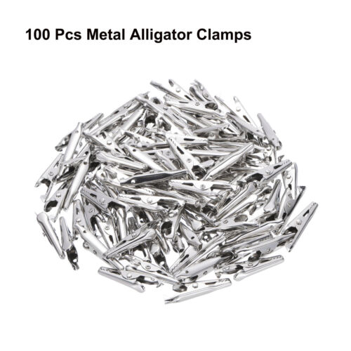 100Pcs Metal Alligator Clips 35mm Nickel Plated Spring Clamp Mini Clips - Picture 3 of 6