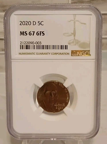2020 D NGC MS 67 6FS (6 Full Steps) Jefferson Nickel