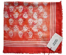 🆕️ALEXANDER MCQUEEN BIKER SKULL Print 100% MODAL Oversized Scarf Shawl Wrap