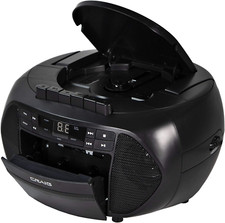 Portable Top-Loading CD Boombox With Am/Fm Radio Stereo Cassette Player Recorder