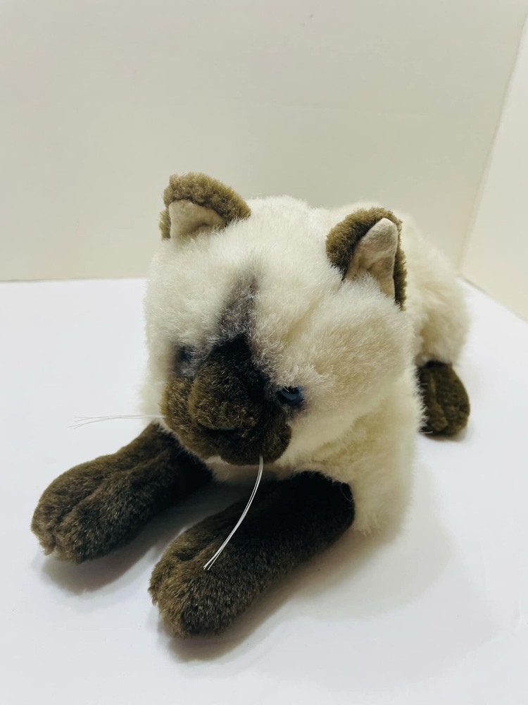 Vintage Chosun Siamese Cat 14” Plush Stuffed Animal Toy with Blue Eyes  