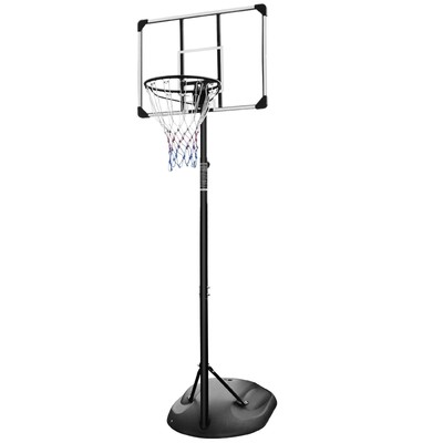 Portable Basketball Hoop System Stand Height Adjustable 7.5ft - 9.2ft w/ Wheels 