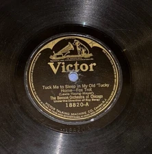VICTOR  18820  BENSON ORCHESTRA  TUCK ME TO SLEEP    78 RPM RECORD