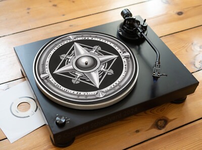 Vintage 80's Style Heavy Metal Felt Record Player Turntable Slipmat Mat, Punk