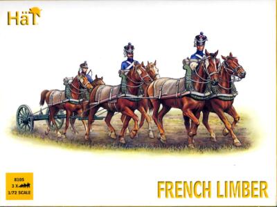 HaT Miniatures 1/72 FRENCH 6-HORSE LIMBER TEAM Figure Set