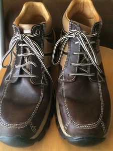 Para Hombre Perry Ellis America Brown \u0026 Beige Cuero Botines Talla 9 1/2  mujeres 11 | eBay