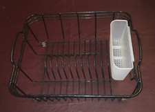 Rubbermaid Microban Coated Wire Dish Drainer Large Black 16  X 12  X 5 1/4  