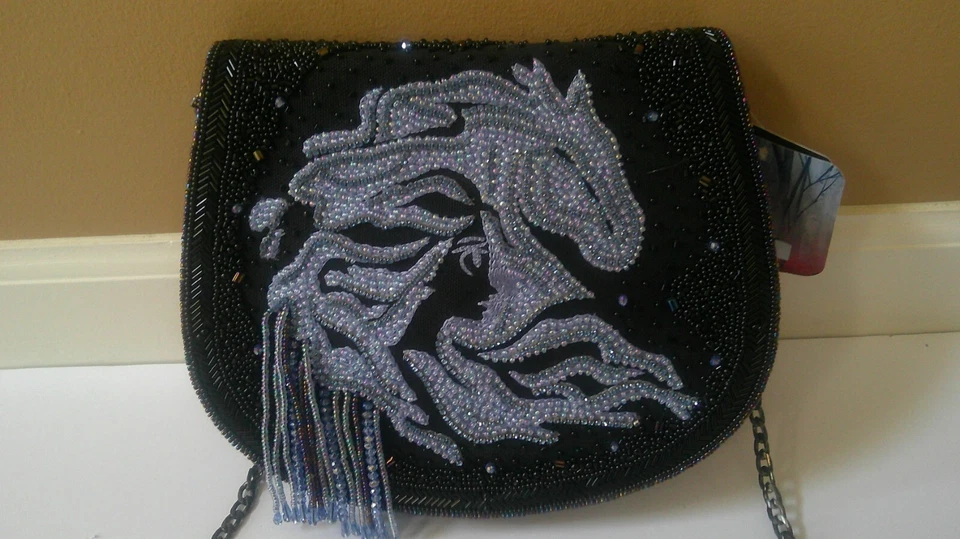 Mary Frances Disney  Fearless Frozen 2 Elsa Beaded Horse Bag NWT - Image 2 of 4