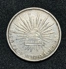 1903 Mo AM Un Peso Mexico Second Republic 1 Peso Zacatecas Silver Cap & Rays!! — photo 1