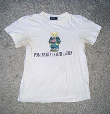 Polo Ralph Lauren Polo Bear Men's White Graphic Crew Neck T-Shirt Short Sleeve S