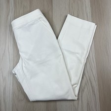 St John Emma Straight Leg Pants Women s Size 2 Petite Inseam 28 White