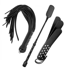 Strict Leather Whip Kit Impact Sub Dom Slave Sexy Master Slave Riding Crop Cat O
