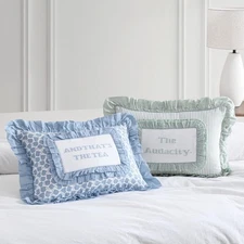 The Tea Decorative Accent Throw Pillow, Blue