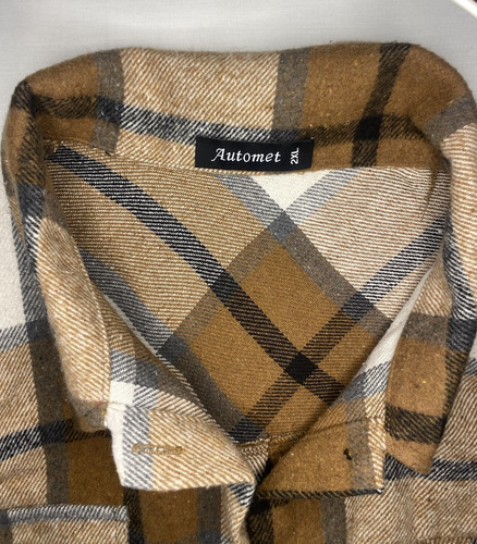 Oversized Women's 2XL Plaid Shacket Button Up Shirt Cabin Basic Fall Winter - Picture 2 of 4