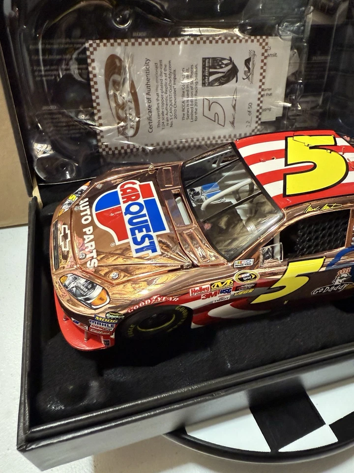 RARO* Mark Martin COPPER ELITE Carquest Honoring Our Soldiers 2011 1/24 Diecast Foto 4 de 4