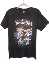 Vintage Yu-Gi-Oh Anime Graphic T-Shirt Marble Print Size Small
