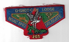 O-Shot-Caw Lodge 265 1992 NOAC Delegate Flap ...
