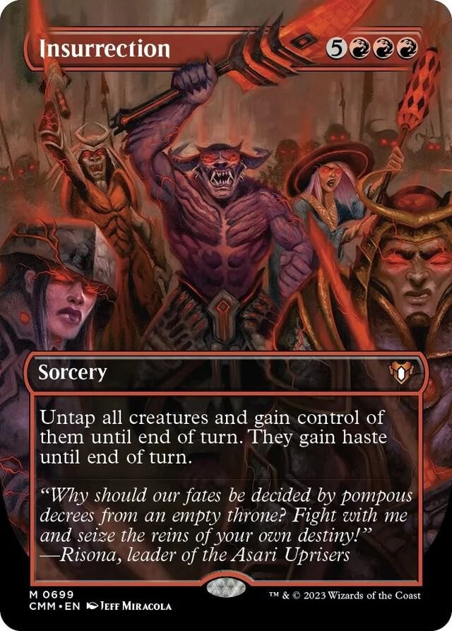 Insurrection (Borderless) M Commander Masters 699 NM Foil