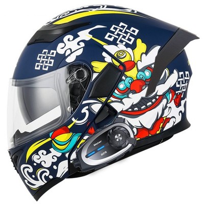 DOT Approved Bluetooth Modular Motorcycle Intercom Helmet With Camera Recorder