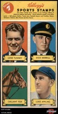 1937 Kellogg's Pep Sports Panel #7 Merrill / Tunney / Fox / Appling  5 - EX