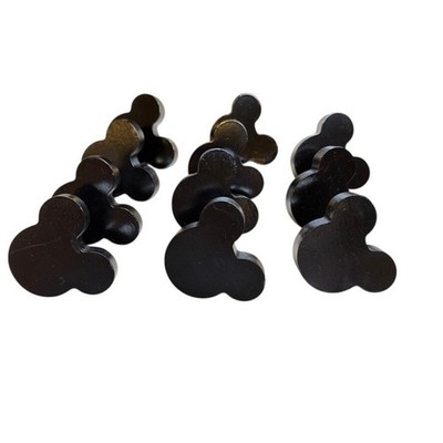 Disney Mickey Mouse Silhouette Cabinet Knobs Drawer Pulls Set of 10 Black OS
