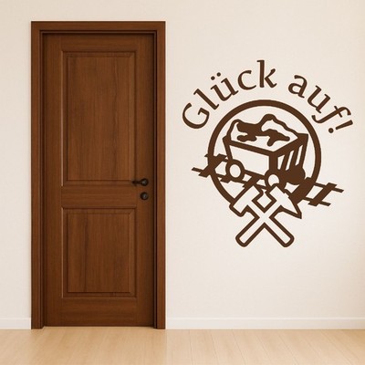 Glück Auf Wandtattoo Steiger Schlägel Und Eisen Lore Wanddeko Aufkleber Decor