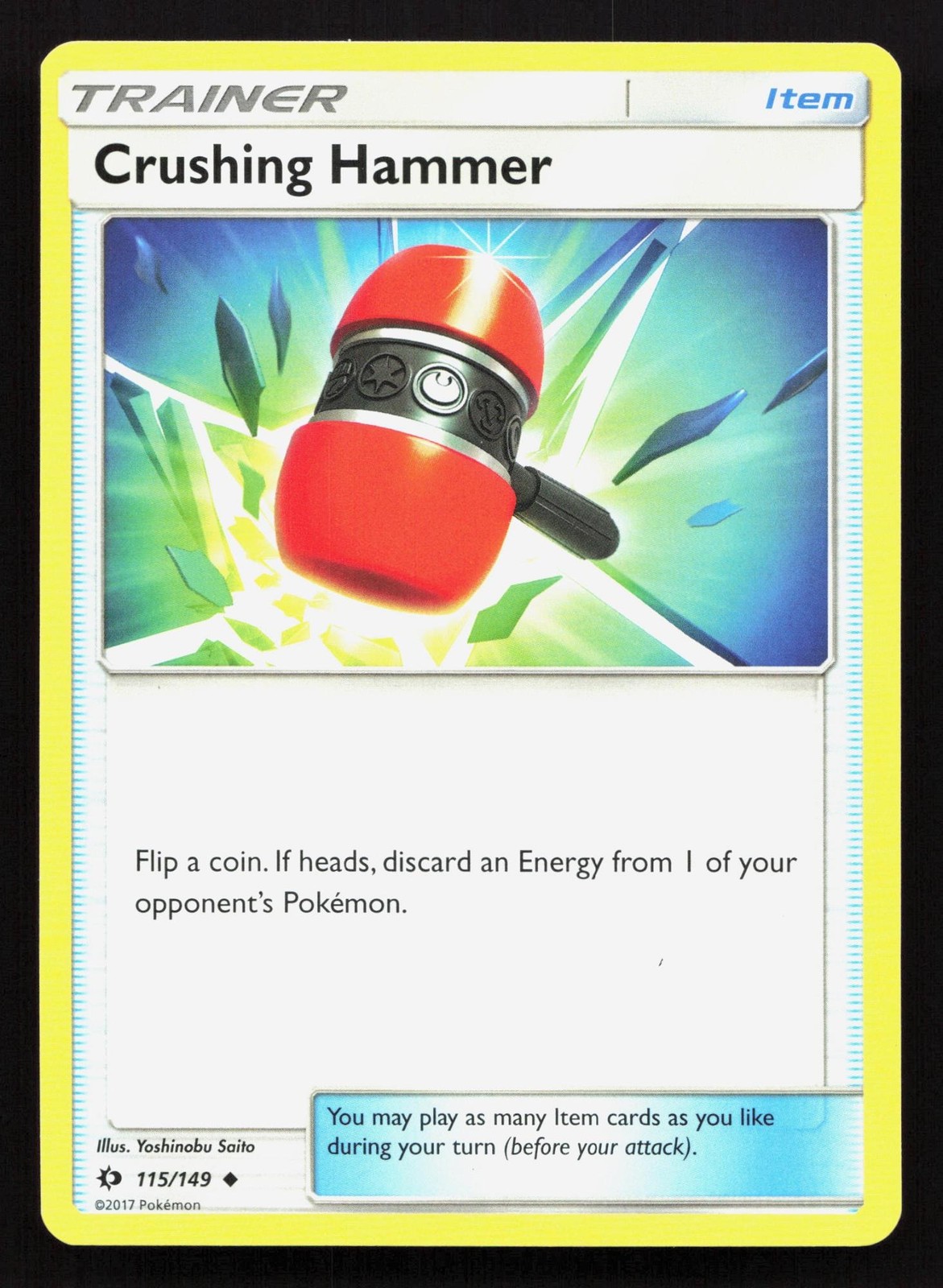 Crushing Hammer 115/149 Sun & Moon NM Pokemon Card TCG