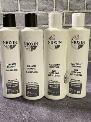 Nioxin System 2 Cleanser Shampoo & Scalp Therapy Conditioner 10.1 oz Duo X 2 Set