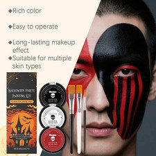 Halloween Dance Party Face Painting Set Creative Facial Makeup for Holiday Party