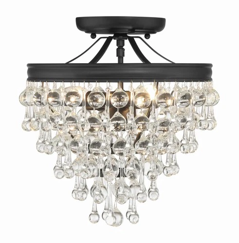 Crystorama Lighting Group 130_CEILING Calypso 3 Light 13"W - Bronze - Picture 12 of 12