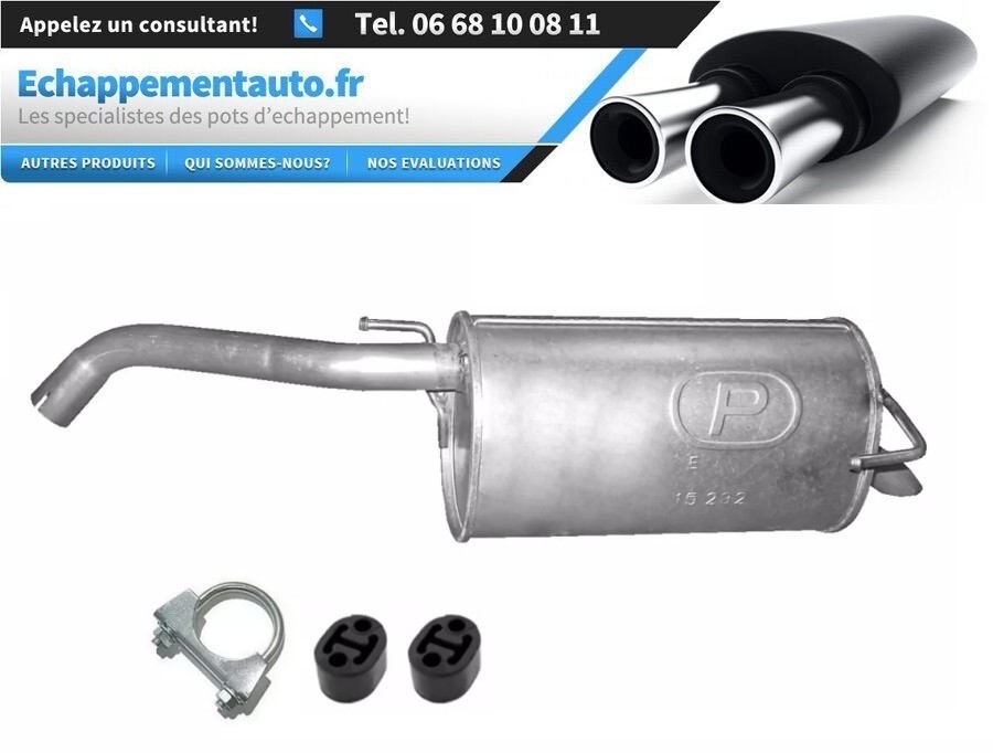 Échappement Nissan Micra III 1.2 1.4 1.5 dCi pot arrière 2005 2006 2007 2008 2009 2010