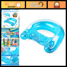Inflatable Pool Float Chair for Adults - 2 Cup Holders Handles, Summer Fun