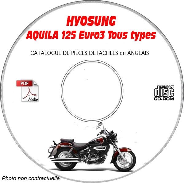 Aquila 125 Euro 3 diagrammes techniques et vues éclatées moto Hyosung sur CD