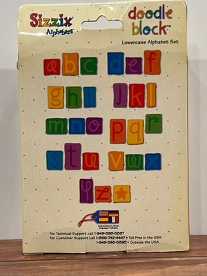 USED ONCE Sizzix Lowercase Doodle Block Alphabet Die Set 38-0999