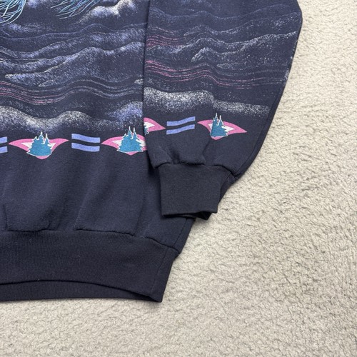 Vintage Art Unlimited Sweater Mens Extra Large Blue Graphic Art Print Bird - Bild 3 von 13