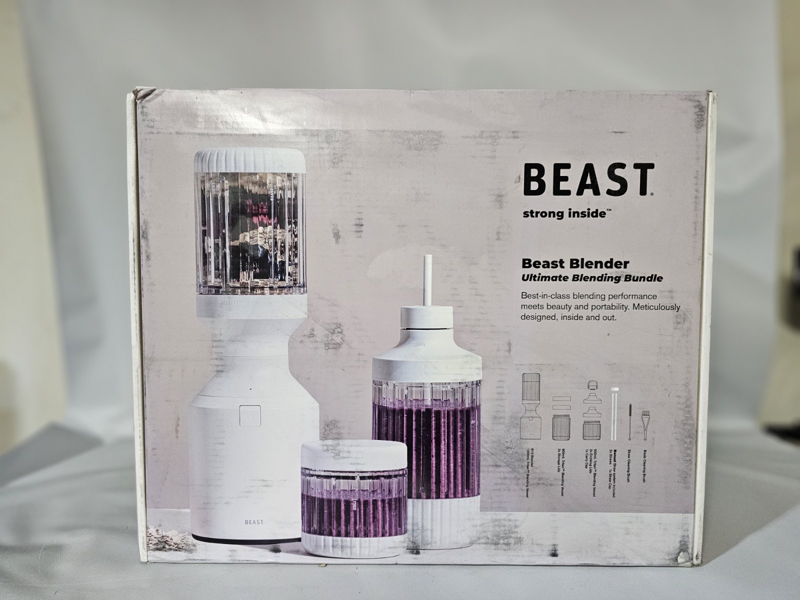 BEAST BLENDER Ultimate Blending Bundle White 14-piece Kit B1