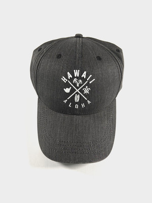 Robin Ruth Hawaii Aloha Baseball Cap Hat Dark Gray Adjustable Resort NEW