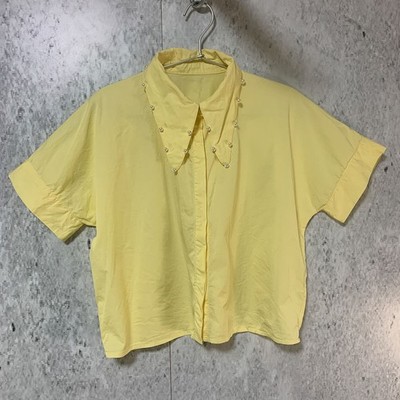 Miette Pearl Big Collar Shirt Light Yellow Size F
