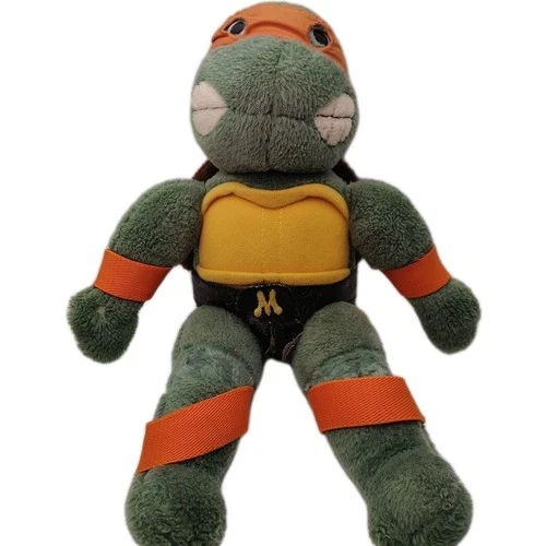 1989 Vintage Michelangelo Teenage Mutant Ninja Turtles Plush Figure 14" TMN