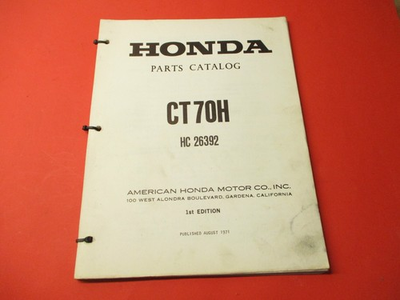 #ad #ad OEM ORIGINAL HONDA PARTS CATALOG MANUAL 1971 CT70H $99.99